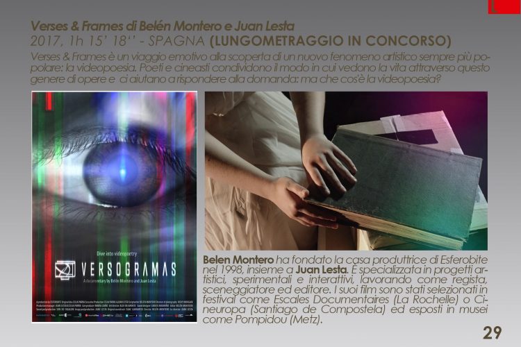 Italian Premiere of Verses&Frames at Versi di Luce