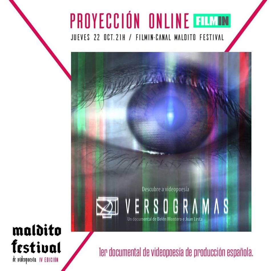 Versogramas en Maldito Festival de Videopoesía y FILMIN